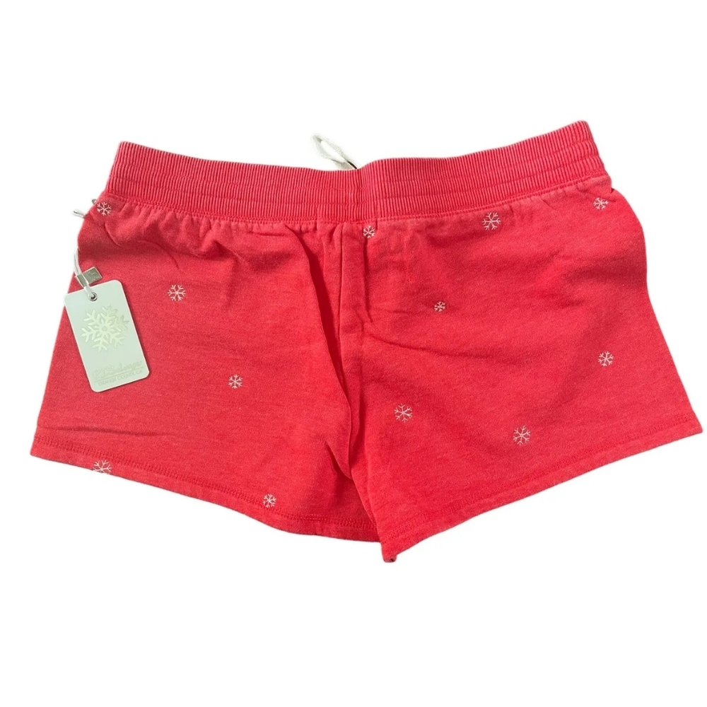 NOT FOR SALE‼️ P.J. Salvage Joyful Spirit Snowflake Pajama Shorts In Red Hot - Picture 4 of 4